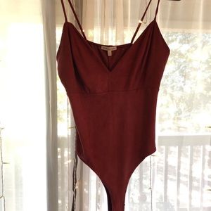 Charlotte Russe body suite suede